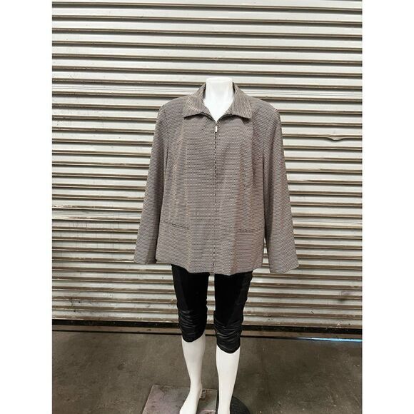 Maggie McNauchton jacket zip up long sleeve faux pockets long sleeve size 20W - Picture 2 of 6